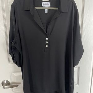 Joseph Ribkoff Black Blouse size US20